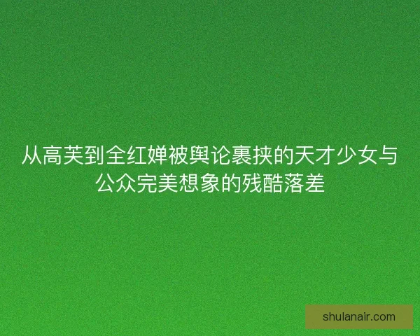 从高芙到全红婵被舆论裹挟的天才少女与公众完美想象的残酷落差 从高芙到全红婵被舆论裹挟的天才少女与公众完美想象的残酷落差